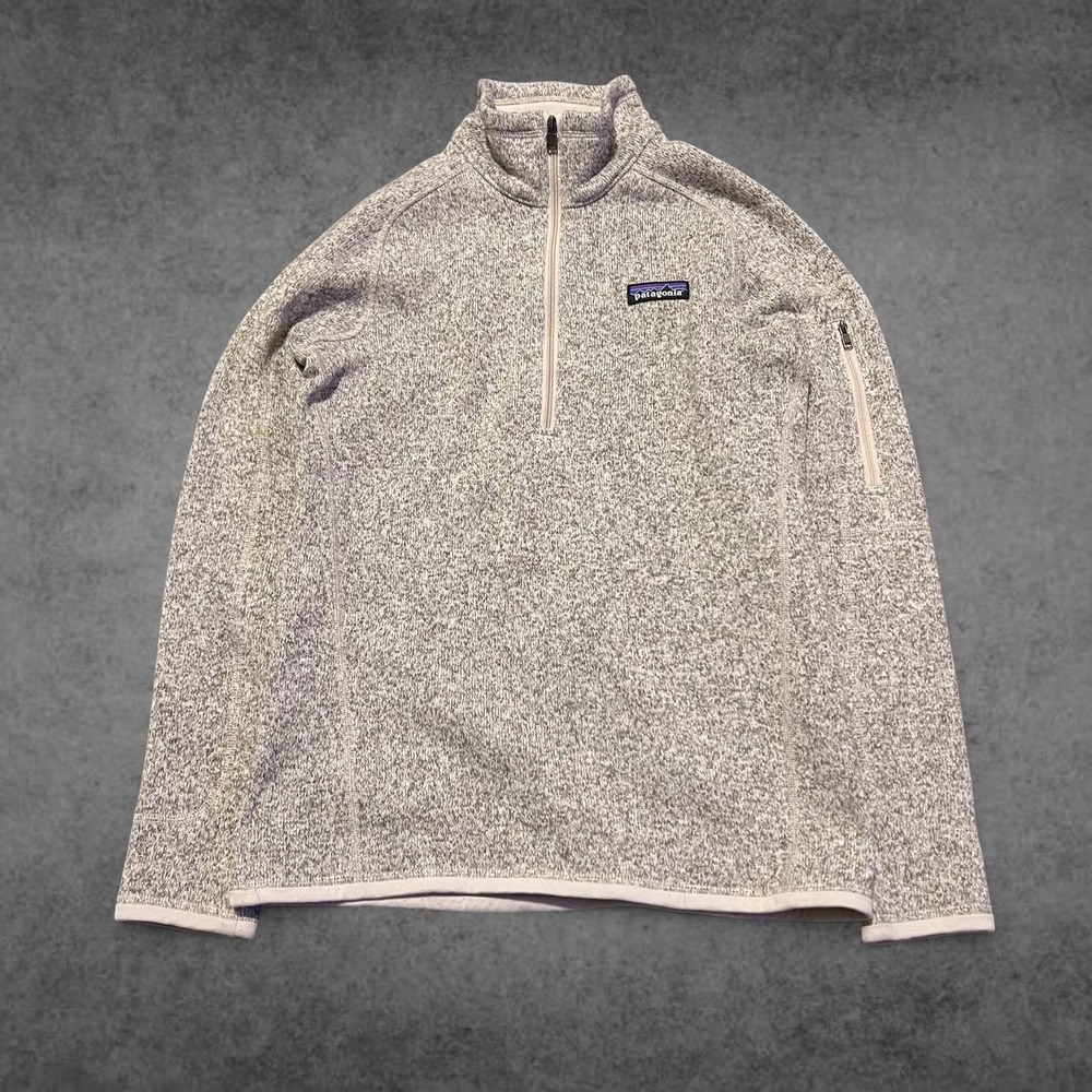 Patagonia Better Sweater 1/4 Zip Jacket Womens XS Tan Oatmeal Fleece Pullover